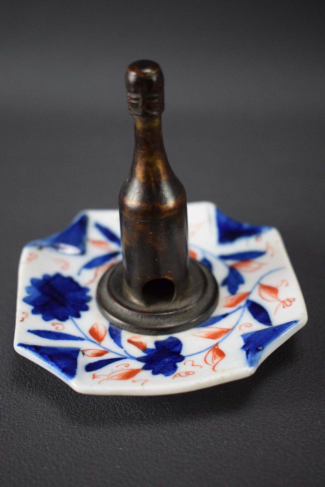 Rare French Antique Bayeux Porcelain Cigar Cutter Champagne Bottle photo 122.0
