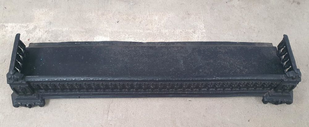 19th Century Cast Iron Fire Fender photo furniture