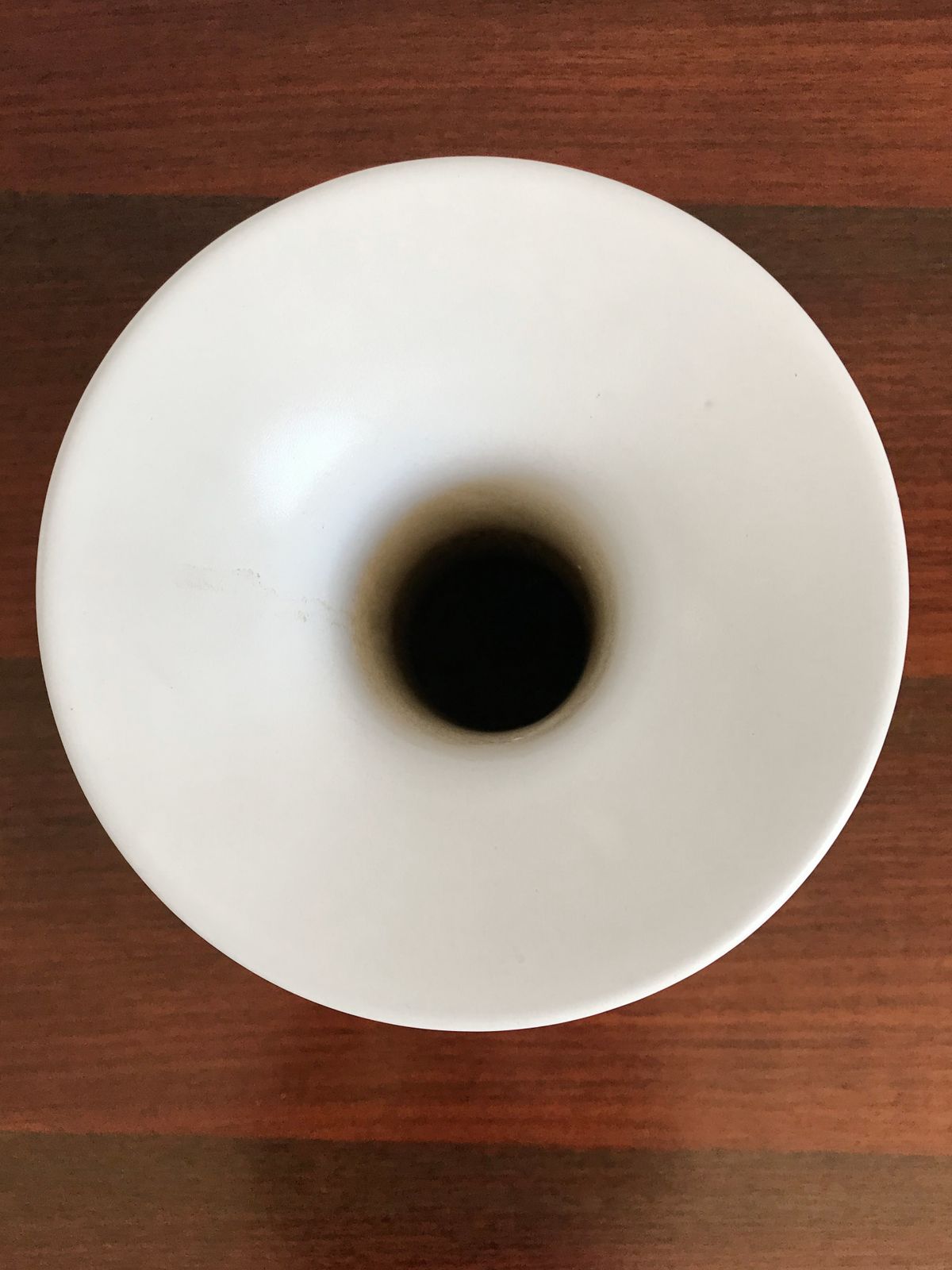 Italian White Ceramic Vase By Franco Bucci, Pesaro, Italy, 1970s photo for sale