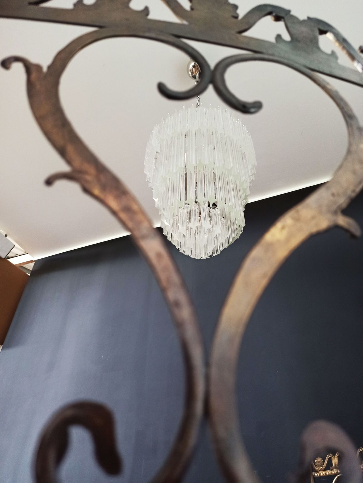photo buy Murano Glass Chandelier    112 Trasparent Quadriedri