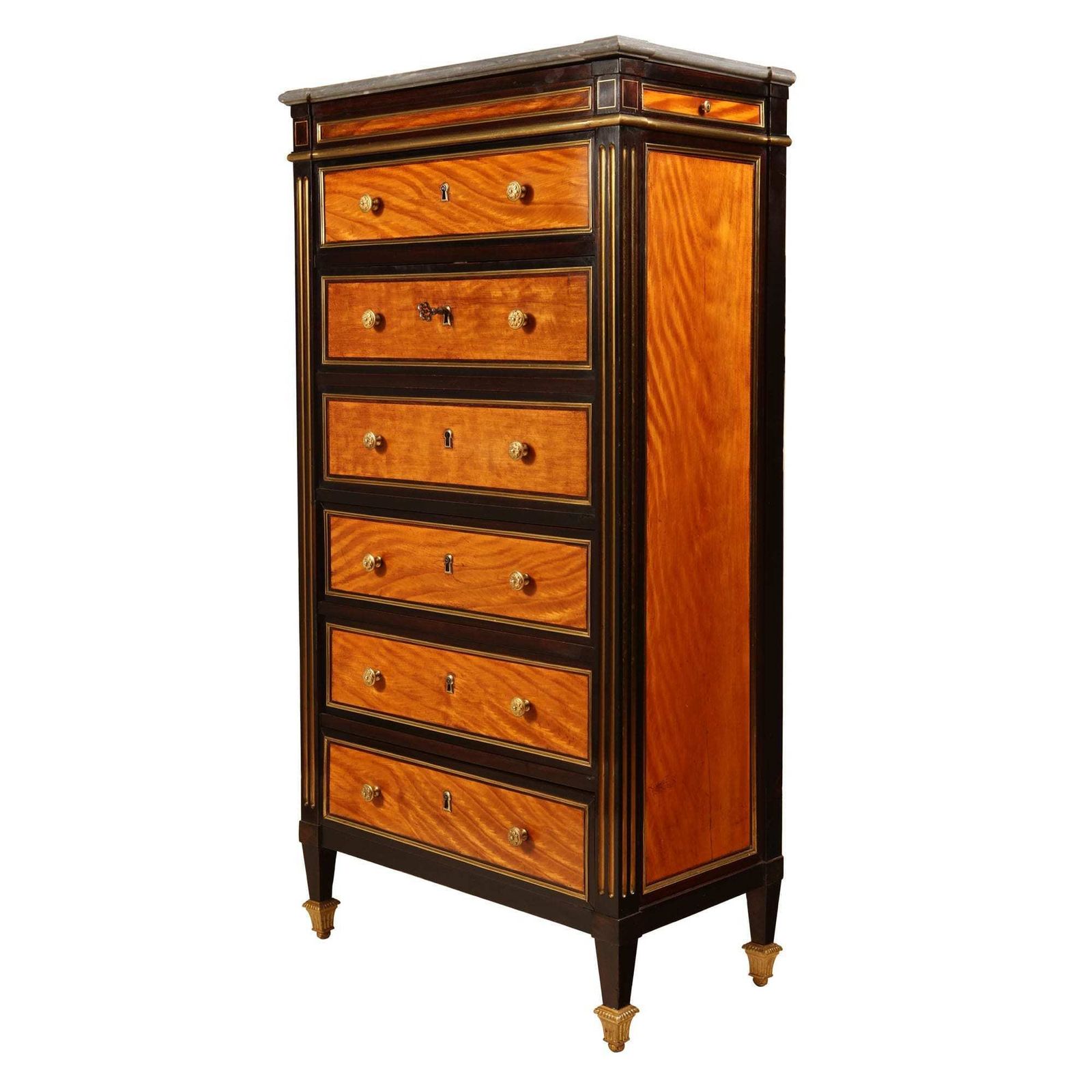 photo for sale The Governor Of Stockholm’s Louis XVI Style Satinwood Secretaire Abattant