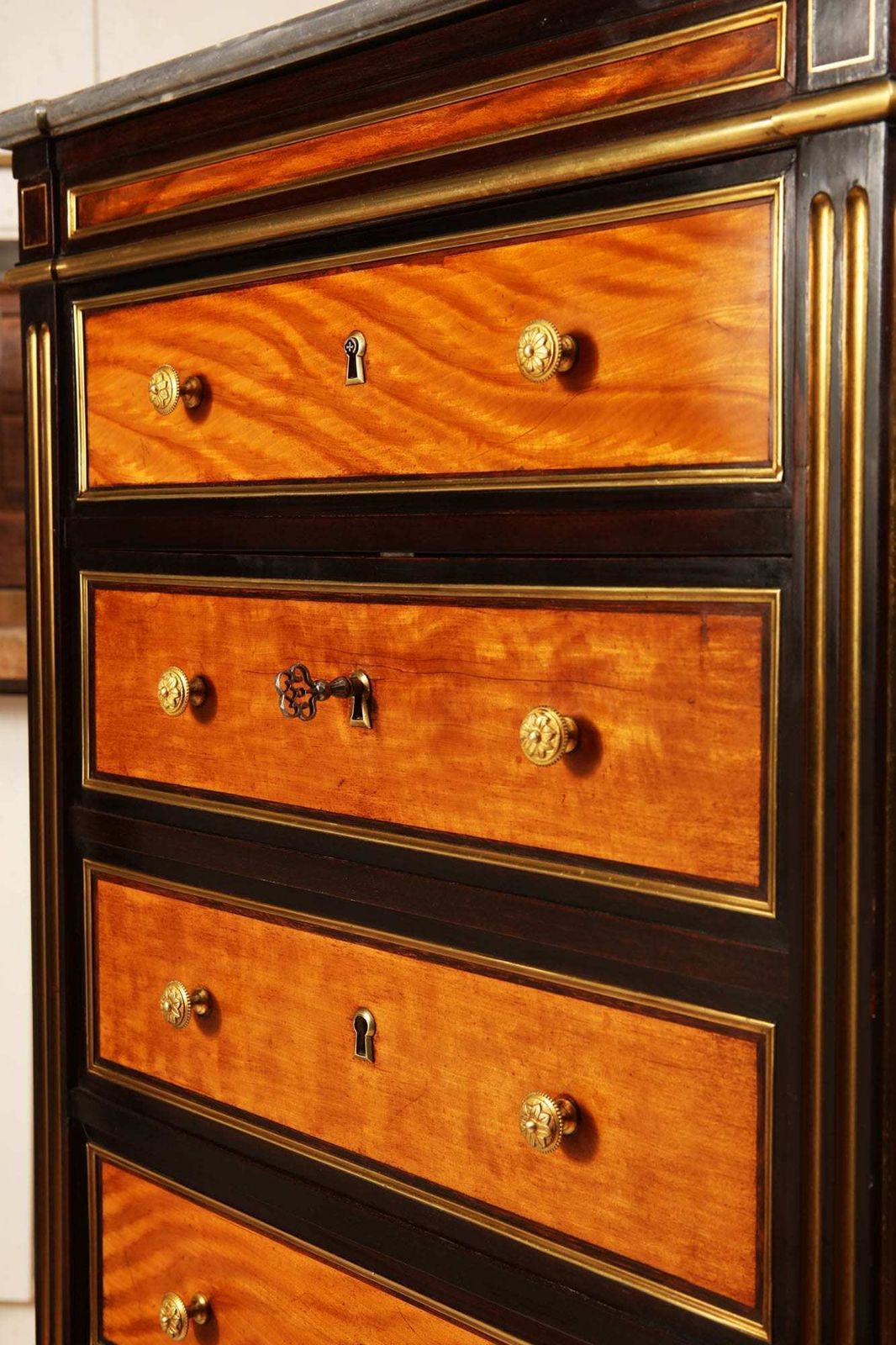 Furniture The Governor Of Stockholm’s Louis XVI Style Satinwood Secretaire Abattant photo