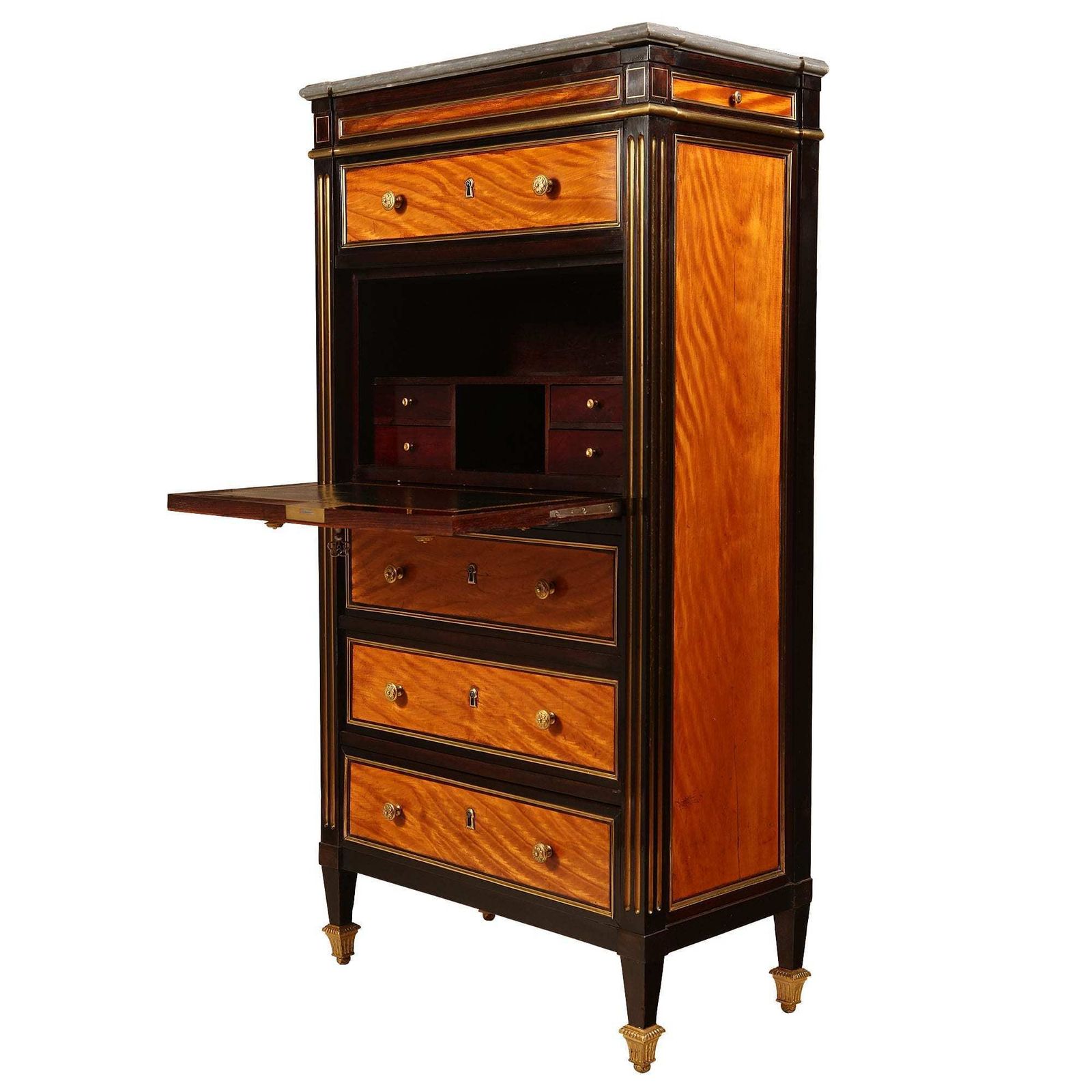 16900.0 The Governor Of Stockholm’s Louis XVI Style Satinwood Secretaire Abattant photo