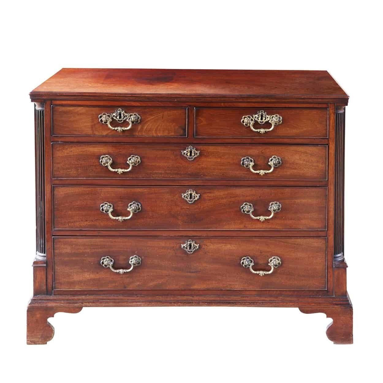Fine George II Mahogany Chest Of Drawers