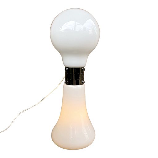 Space Age White Murano Glass Birillo Floor Lamp By Carlo Nason For Mazzega, 1964 photo for sale