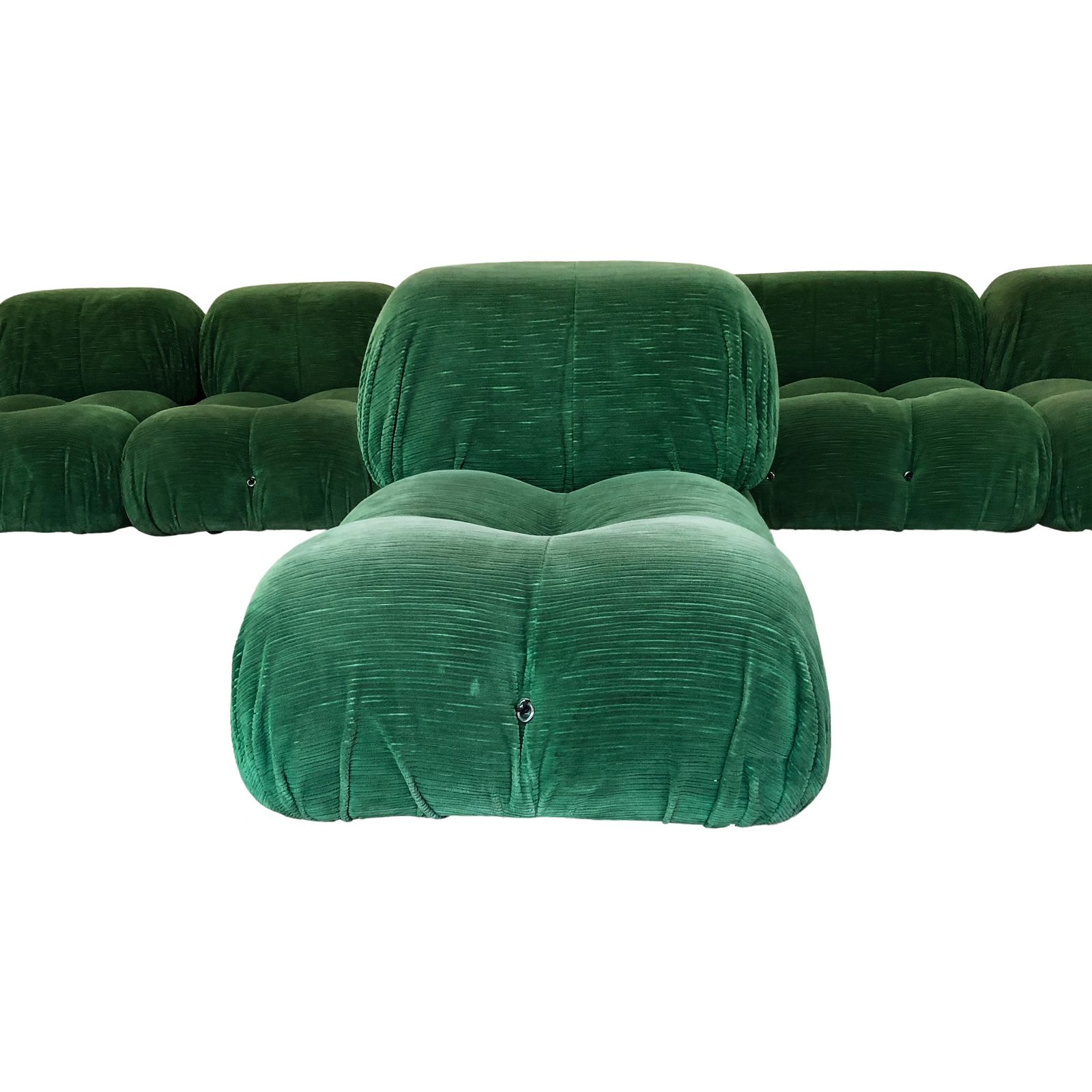 Large Italian Green Velvet Modular Camaleonda Living Room Set By Mario Bellini For B&B Italia, 1972 photo furniture
