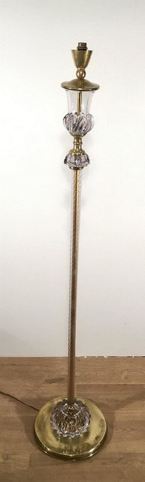 Attributed To Barovier & Toso. Murano Glass Floor Lamp. Circa 1940 photo Lighting