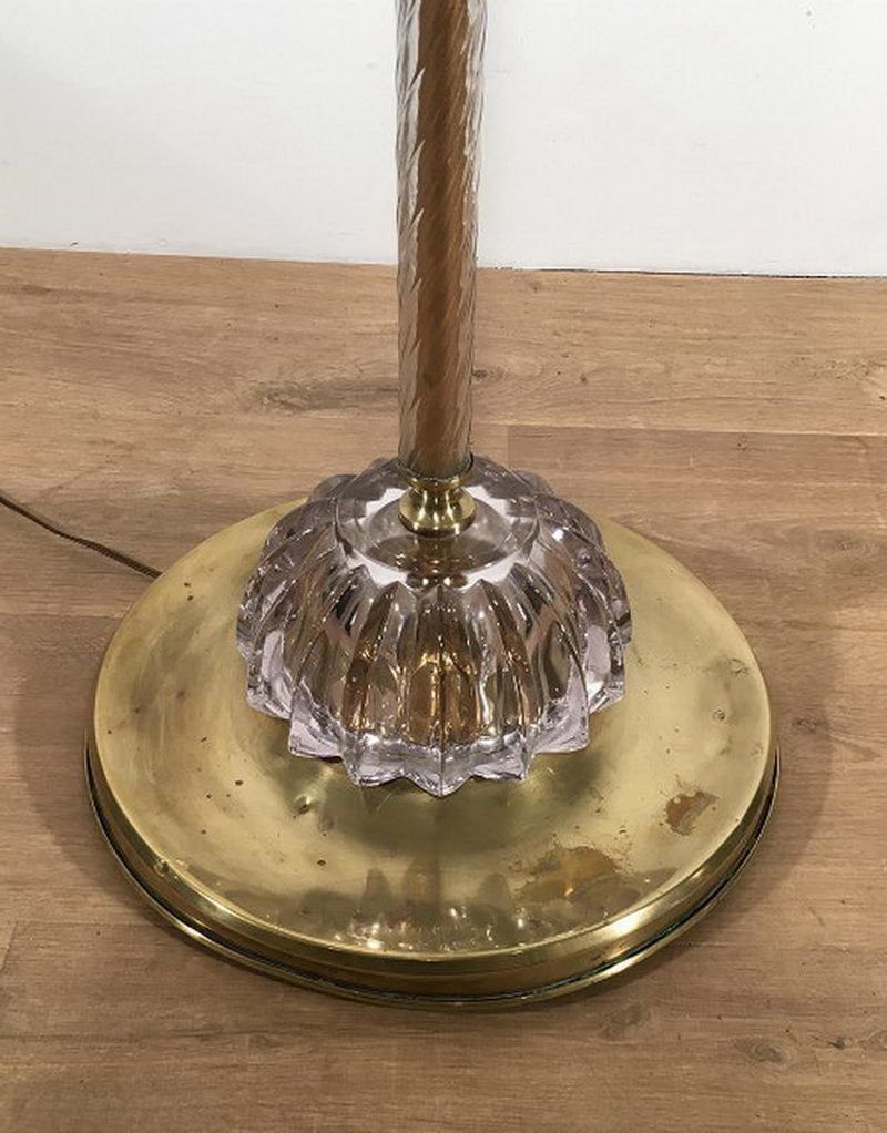 Attributed To Barovier & Toso. Murano Glass Floor Lamp. Circa 1940 photo vintage