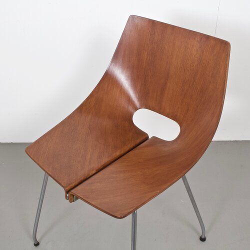 Carlo Ratti Plywood Chair By Società Compensati Curvati, Italy 1960s