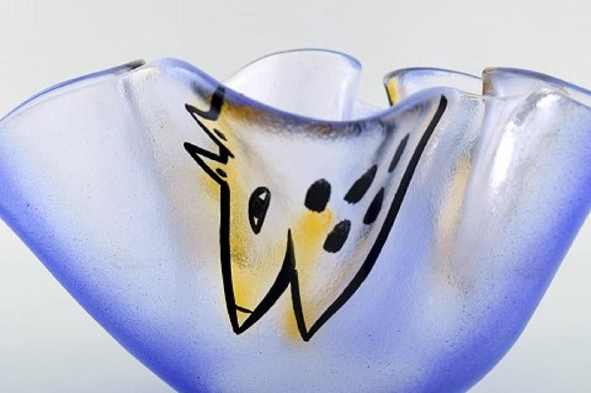 Ulrica Hydman Vallien For Kosta Boda, Bowl In Mouth Blown Art Glass photo vinterior