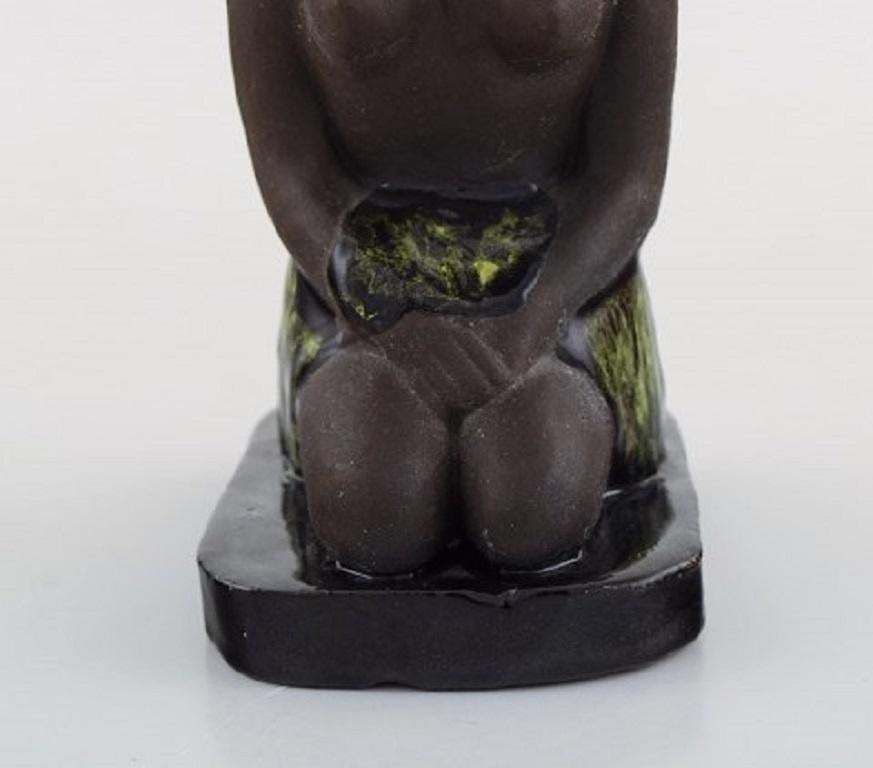 Bengt Wall, Sweden, Balinese Girl In Raw And Glazed Ceramics, 1950s photo for sale