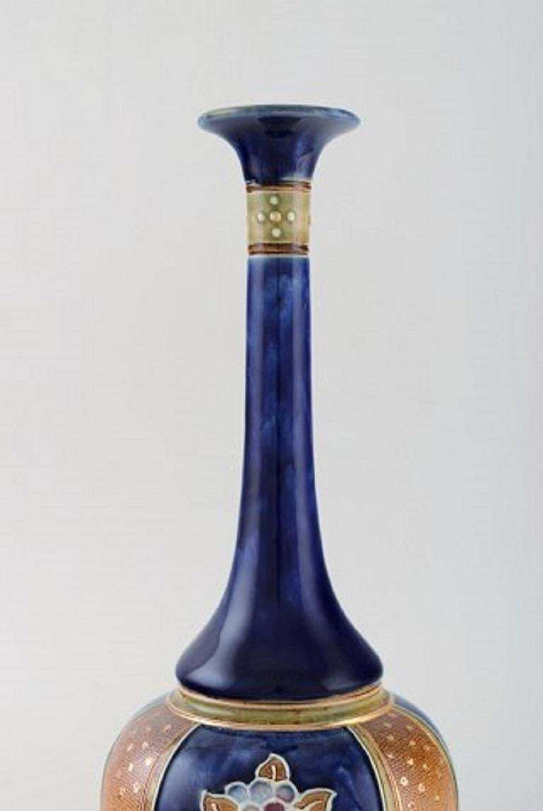 Royal Doulton, England, A Pair Of Narrow Necked Art Nouveau Vases photo Home Decor