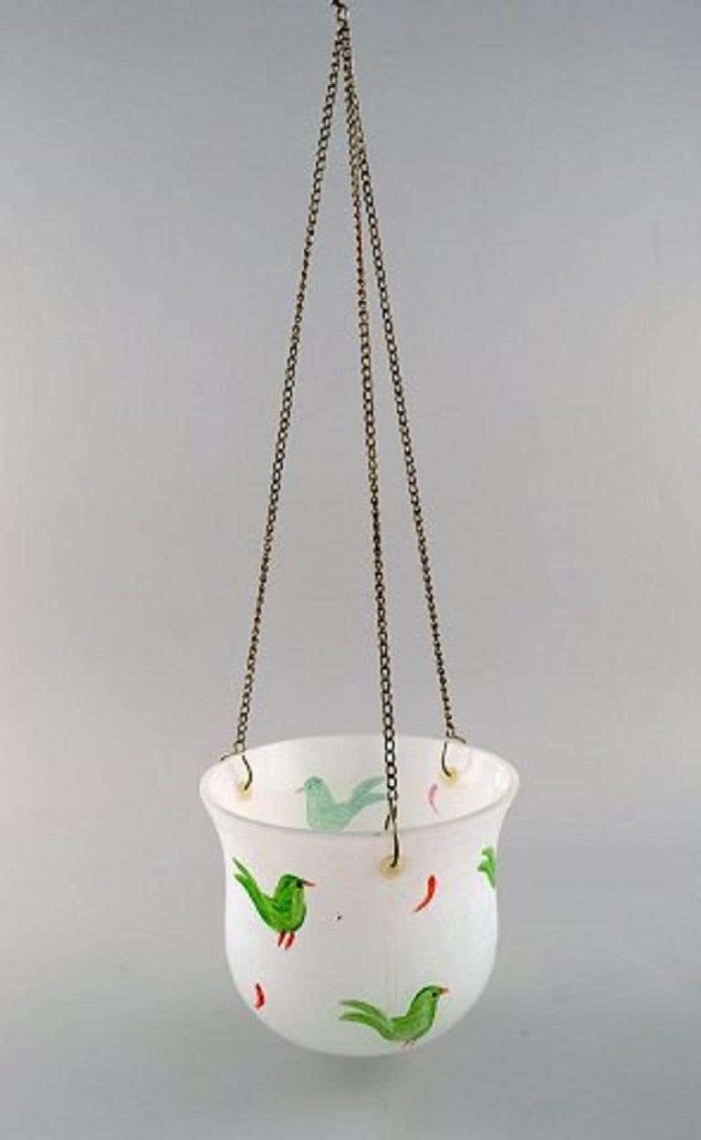Ulrica Hydman Vallien For Kosta Boda, Hanging Herbal Pot In Art Glass photo for sale