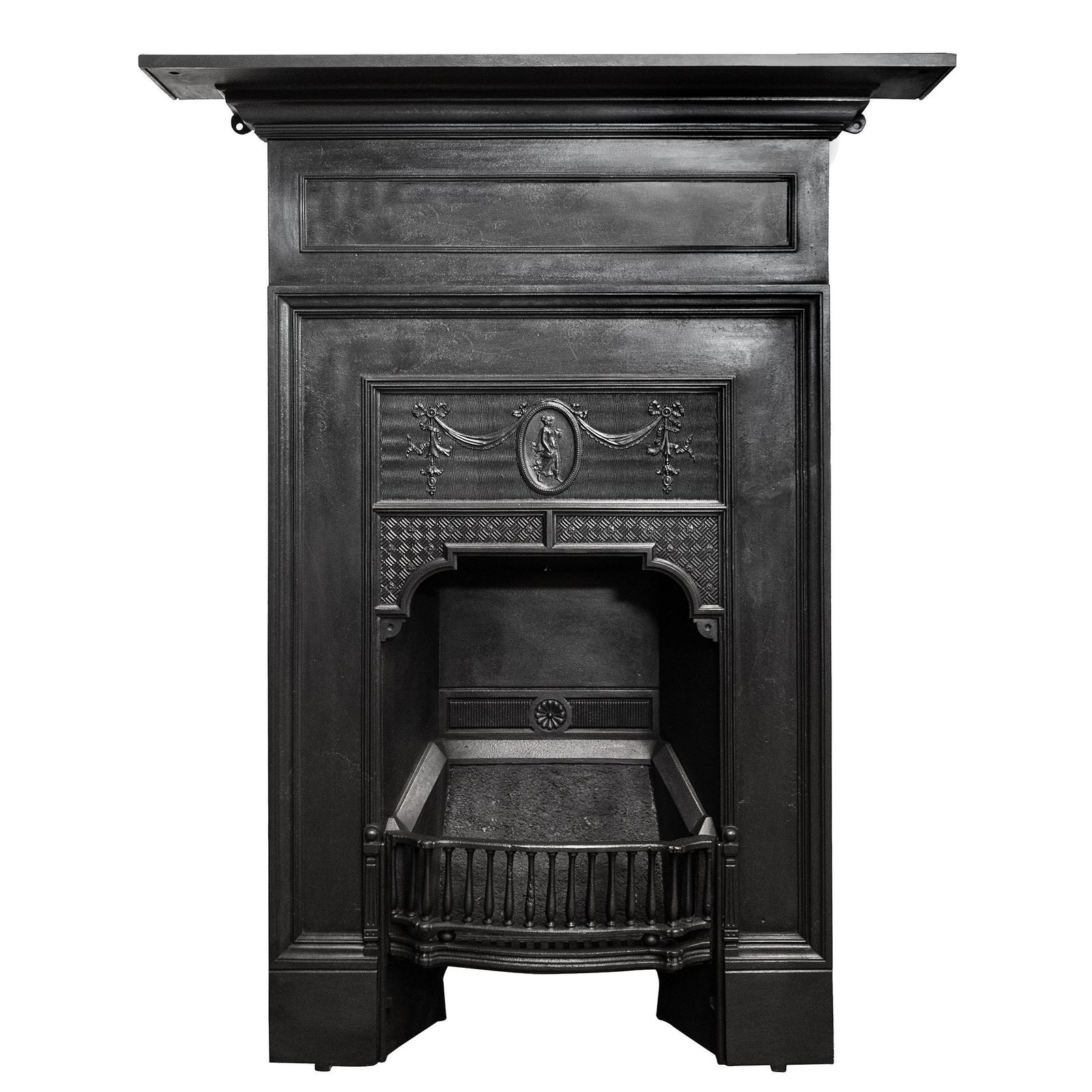 Antique Cast Iron Combination Fireplace