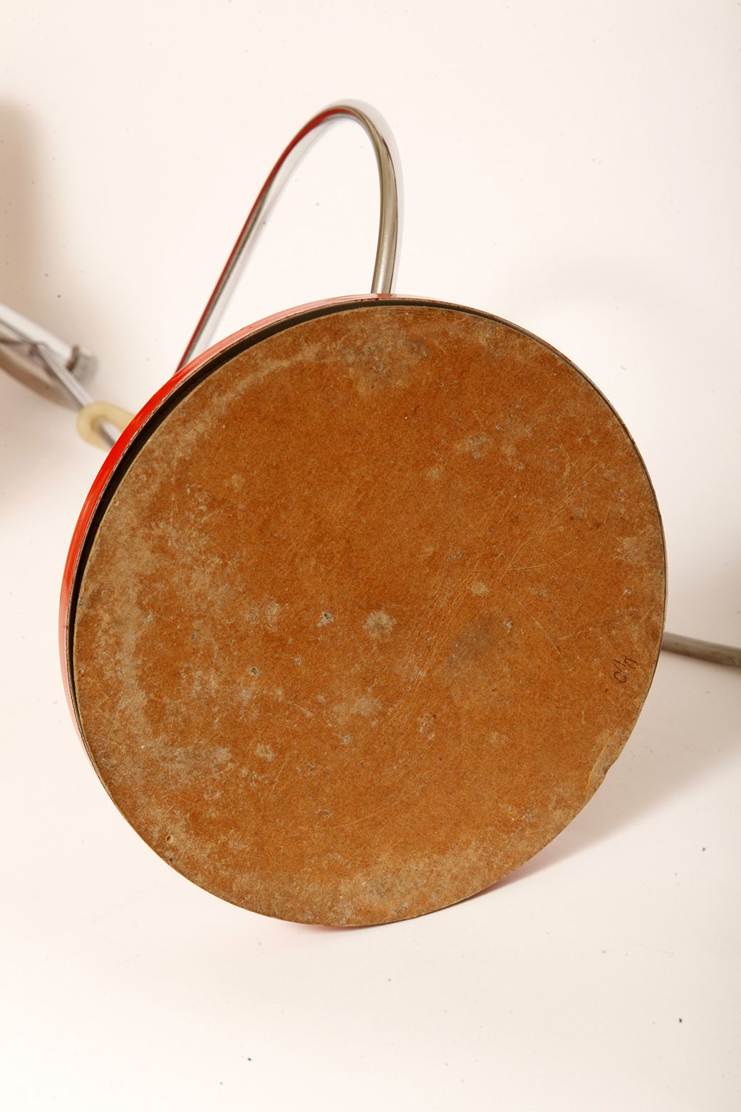 Red Metal Desk Lamp  By Josef Hůrka For Lidokov, Czechoslovakia, 1960s photo vintage
