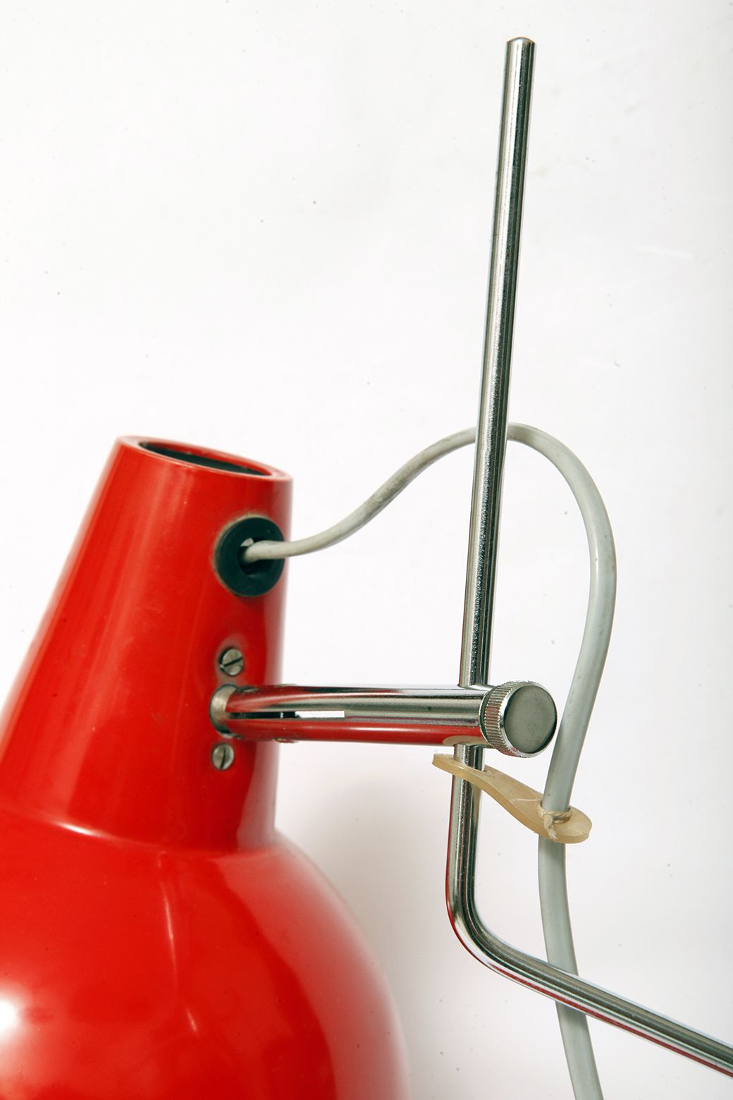 photo buy Red Metal Desk Lamp  By Josef Hůrka For Lidokov, Czechoslovakia, 1960s