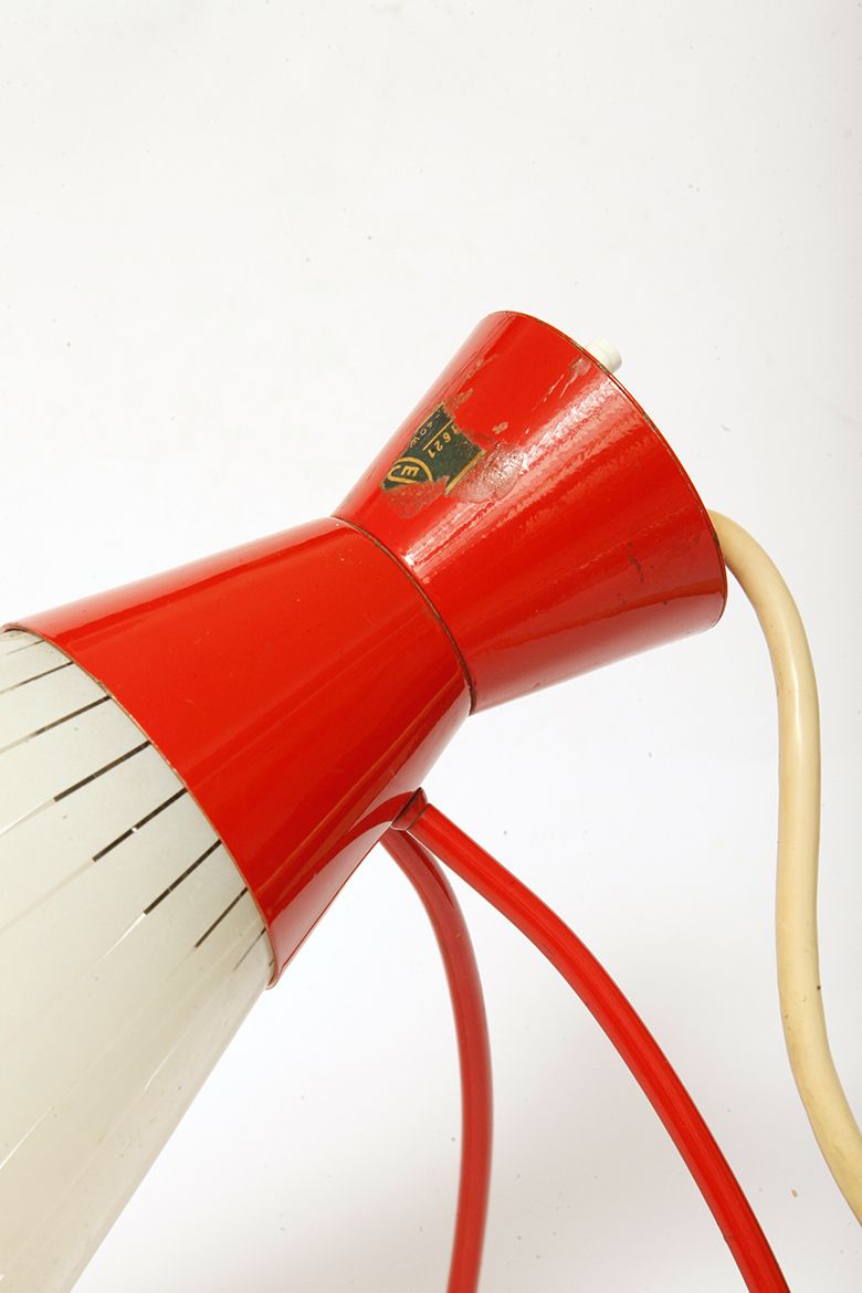 Metal Desk Lamp With A Glass Shade, Typ 1621 Designed By Josef Hůrka For Napako, Czechoslovakia, 1960s photo Lighting
