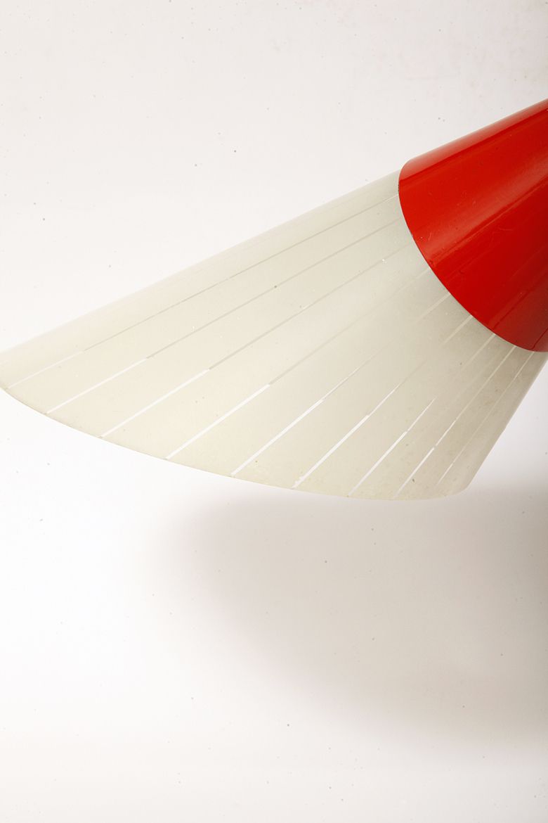 Metal Desk Lamp With A Glass Shade, Typ 1621 Designed By Josef Hůrka For Napako, Czechoslovakia, 1960s photo vintage