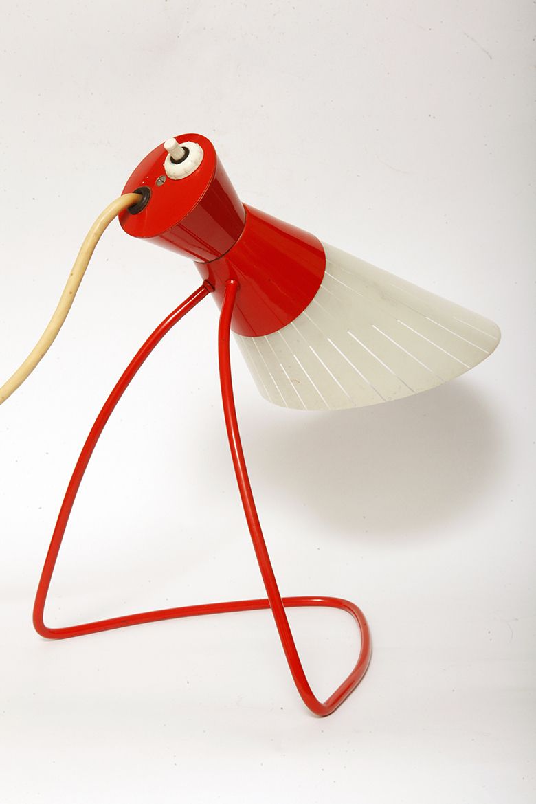 photo vinterior Metal Desk Lamp With A Glass Shade, Typ 1621 Designed By Josef Hůrka For Napako, Czechoslovakia, 1960s
