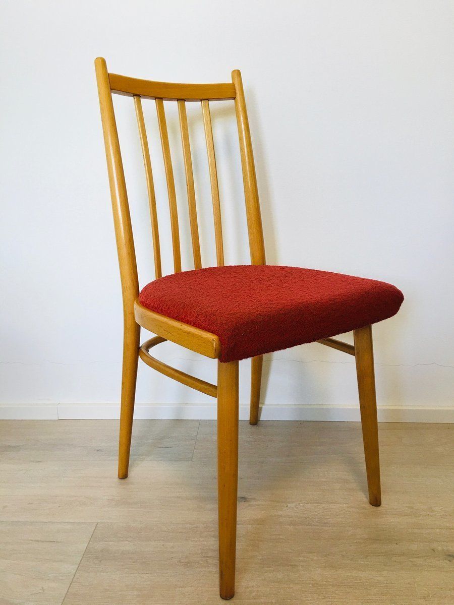 Mid Century Czech Light Blue Dining Chairs From Ton, Set Of 4