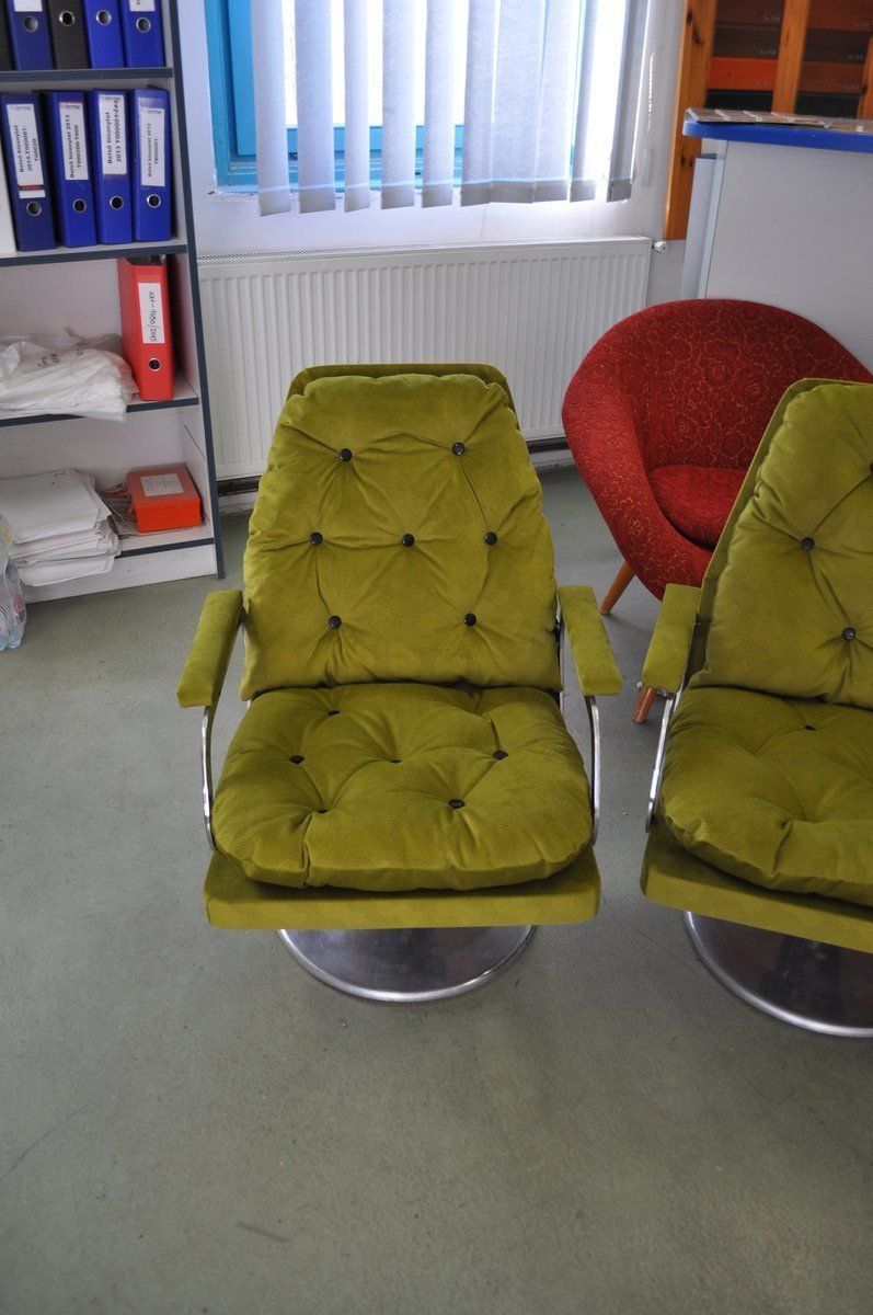 Sofa & Armchairs In Fabric, 1960s, Set Of 3 photo buy