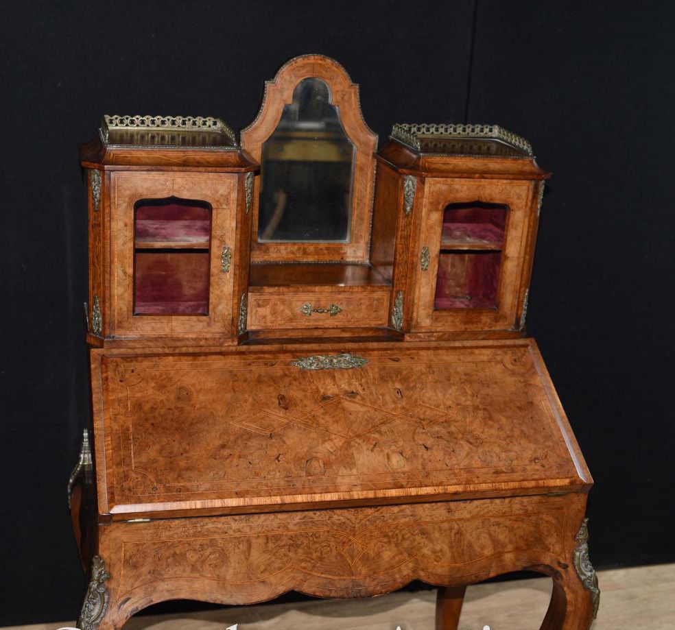 Antique French Desk   Walnut Bonheur De Jour Ladies Desk Circa 1880 photo buy