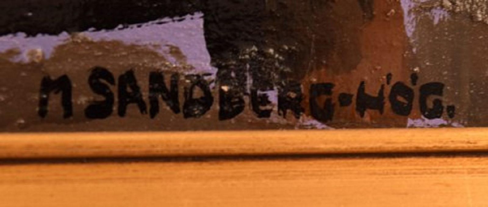 Margareta Sandberg Hög, Swedish Artist, Oil On Board, 1960s photo vinterior