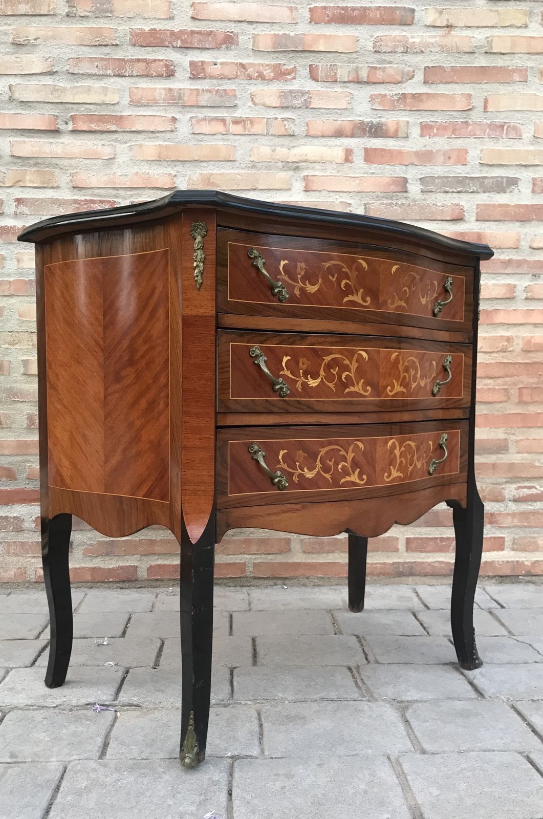 photo furniture Louis XVI Style Kingwood And Marquetry Commode, 1950s