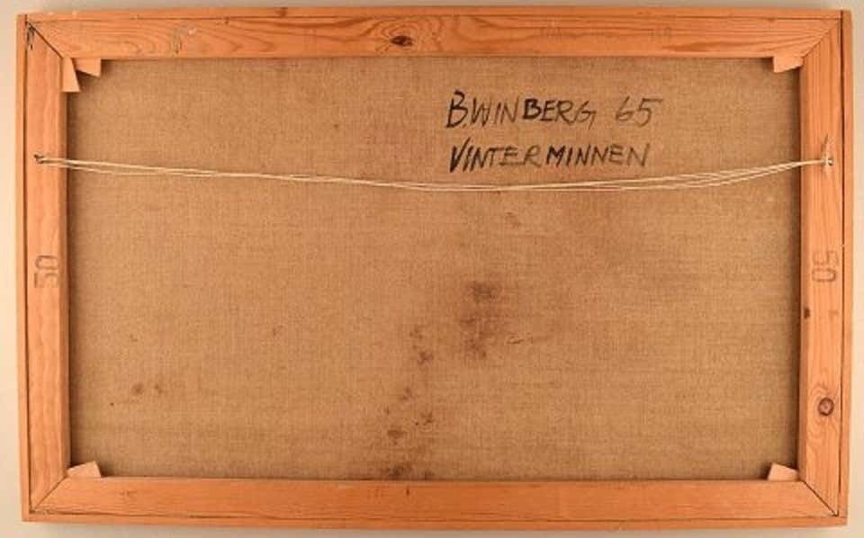 Bengt Winberg, Swedish Artist, Oil And Collage On Canvas, 1965 photo buy
