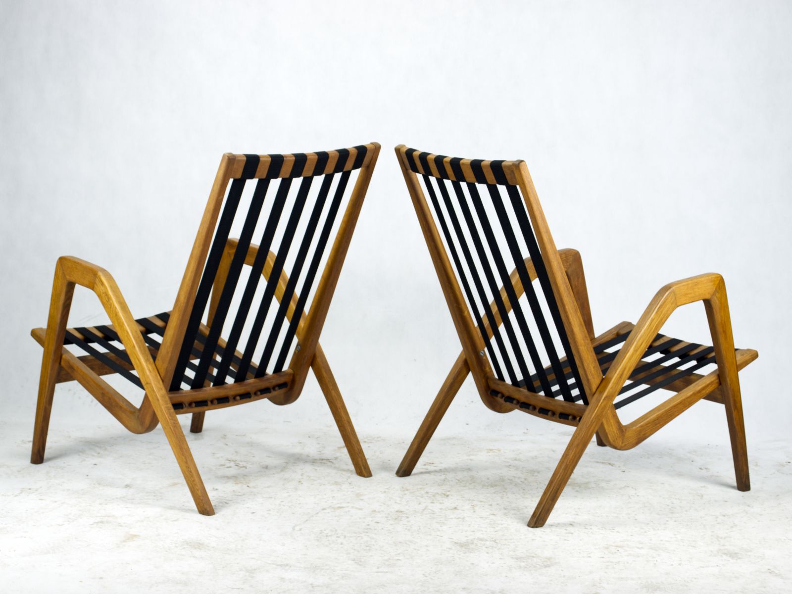 Mid Century Armchairs / Easy Chairs By Jan Vanek For Uluv Czechoslovakia 1950s photo vinterior