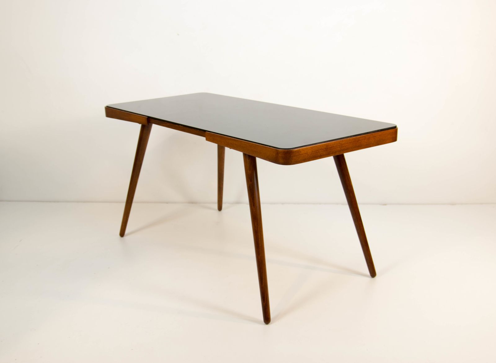 Black Glass Coffee Table By Jiri Jiroutek, 1963