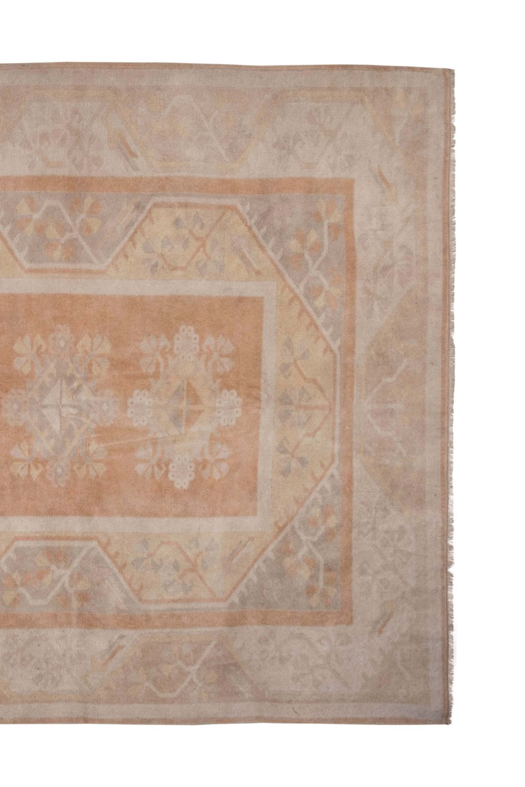 Vintage Turkish Milas Oushak Handknotted Rug 6'8" X 10'4" photo 1131.0