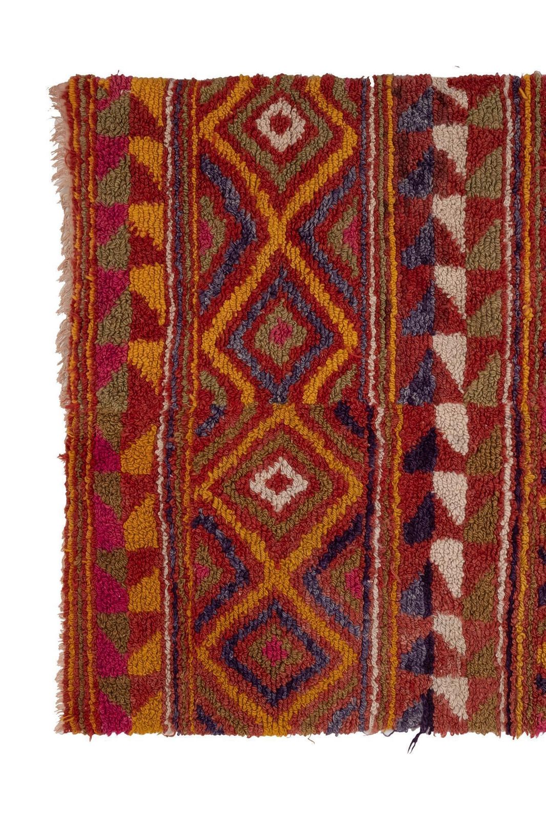 Checkered Midcentury Tulu Rug In Soft Colors 3'10" X 5'4" photo furniture