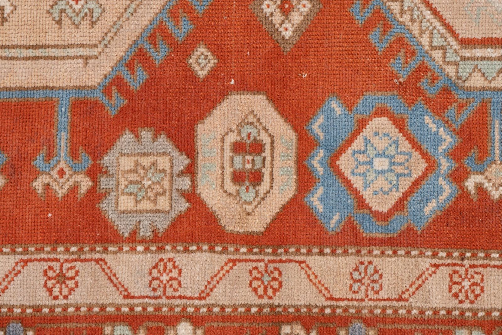 Vintage Caucasian Rug   Decorative Soft Pink And Blue Colors Wool Rug 4'1" X 7'2" photo buy
