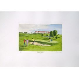 Sepulcher Patrice   Aquarel gravure   Golf De Crecy La Chapelle