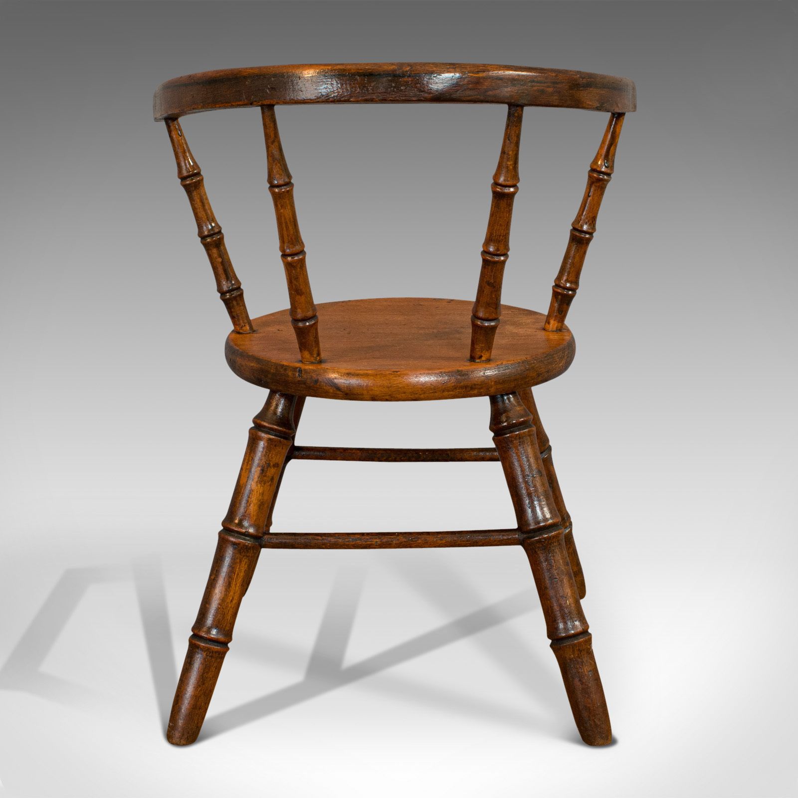 Small Antique Windsor Chair, English, Oak, Apprentice, High Wycombe, Victorian photo vinterior