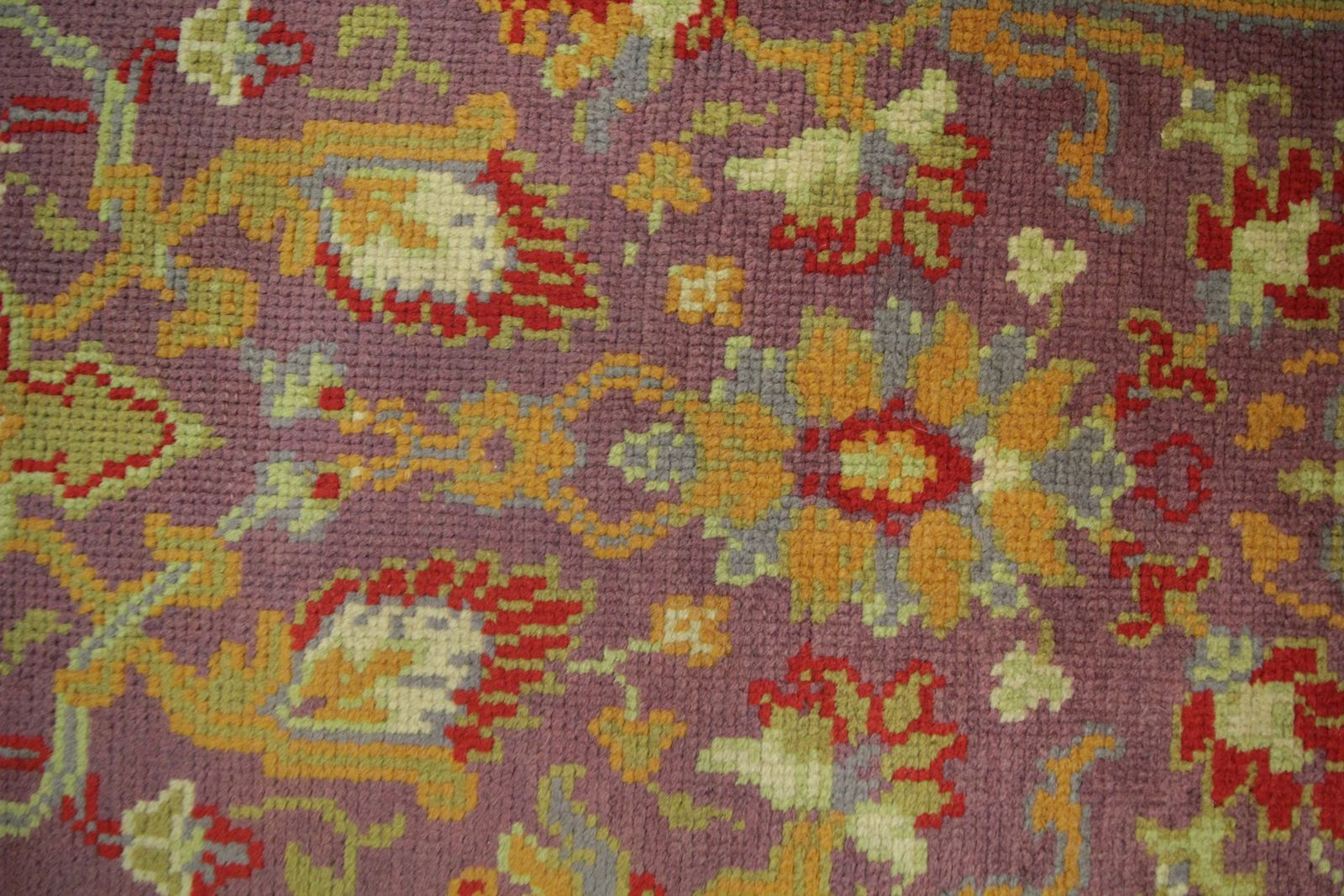 Rare Antique Rug Purple Wool Pile Rug, British Ax Minister Design 87x150cm photo buy