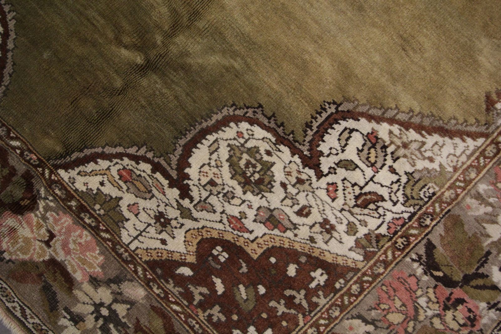 Antique Rug Green Turkish Rug 138 X 230 Cm Wool Carpet Rug photo Textiles