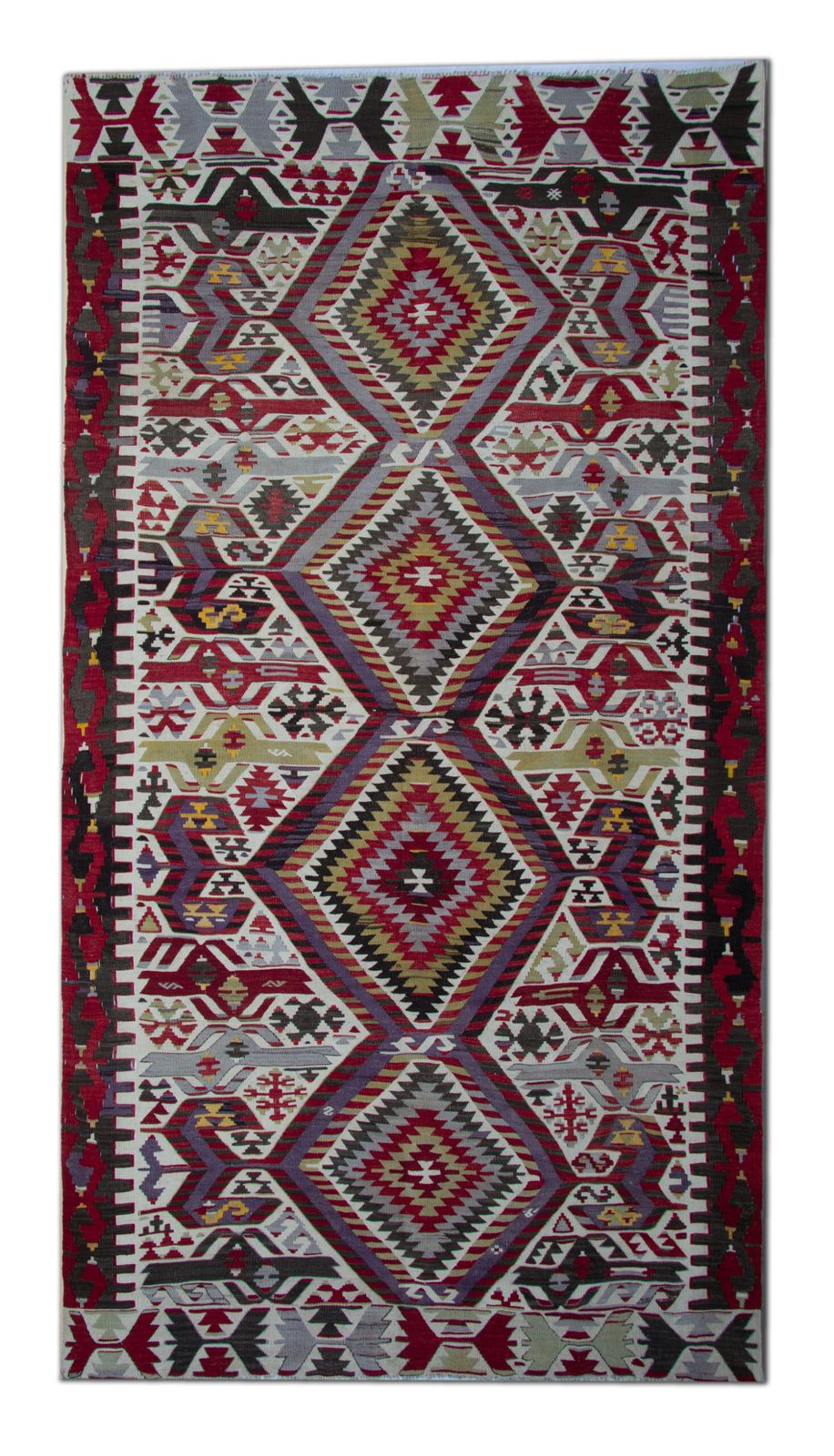 Antique Rugs Anatolian Carpets Uk, Geometric Kilim Rug 156 X 312 Cm