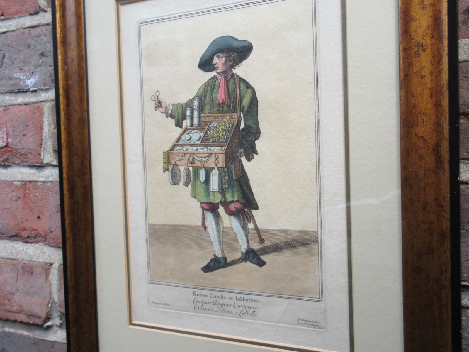 Copperplate Line Engraving ~ Knives Combs Or Inkhornes By Marcellus Laroon C1688 photo furniture