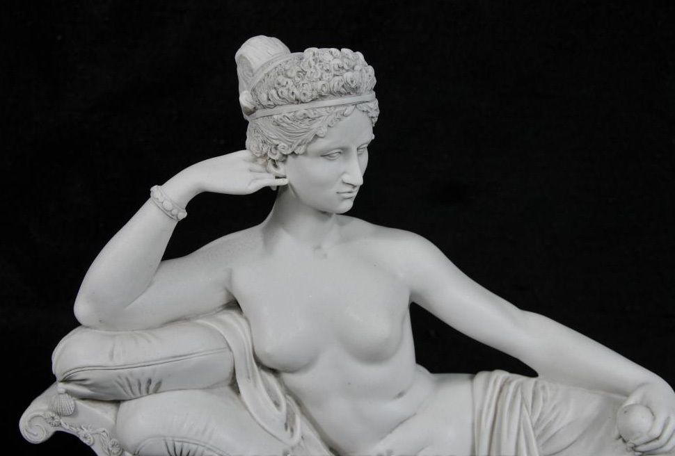 Italian Reclining Venus Nude Female By Canova Paolina Borgheses Victorious photo vintage