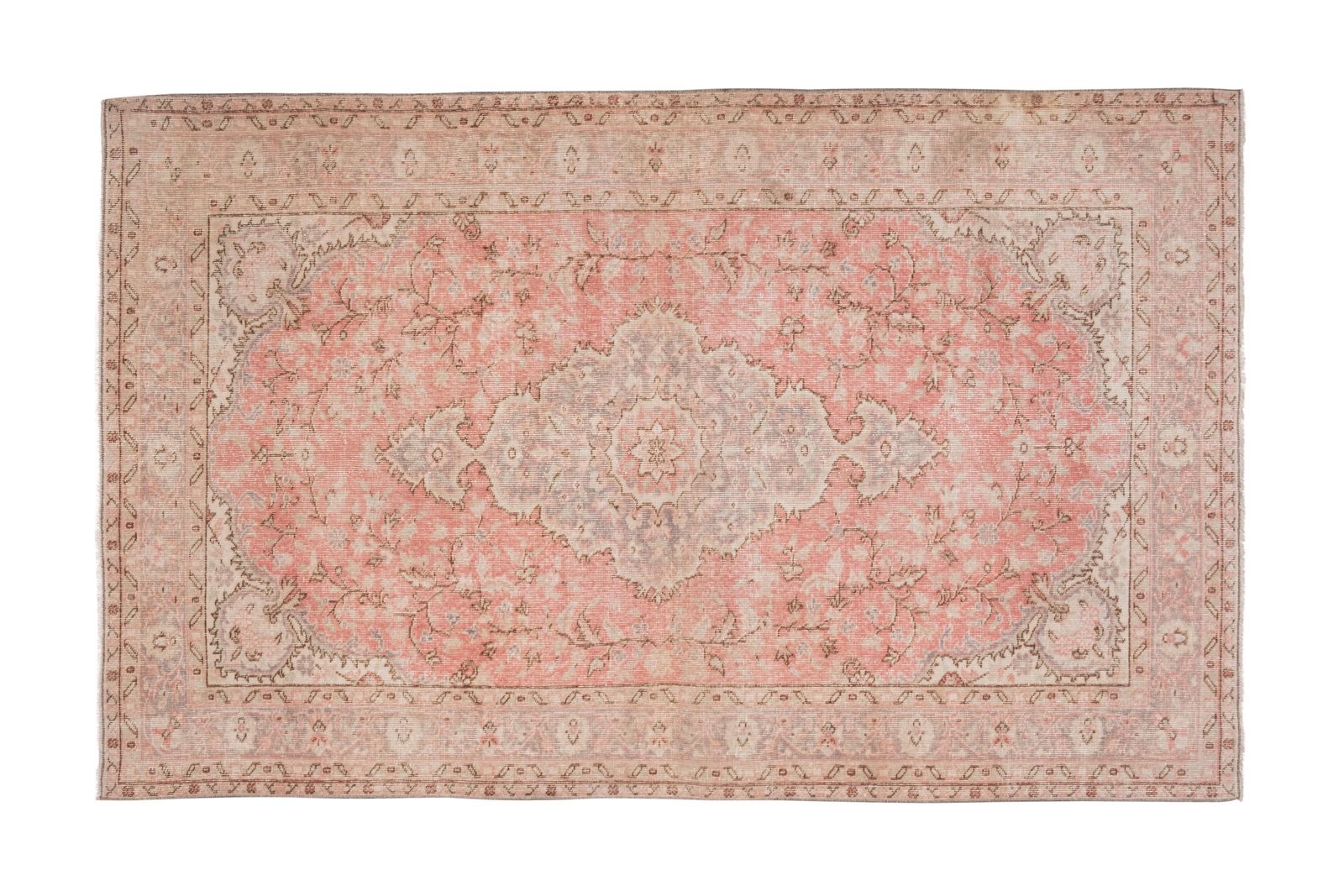 Vintage Floral Woolen Sparta Rug 6' X 8'9" photo vintage