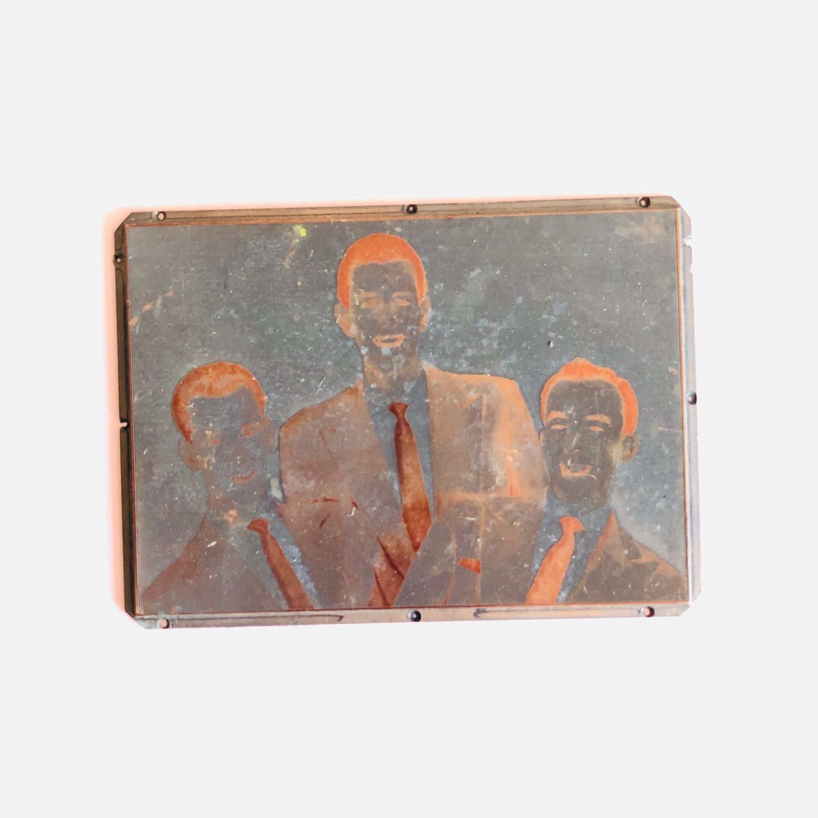 Vintage koperen drukplaat photo Woonaccessoires