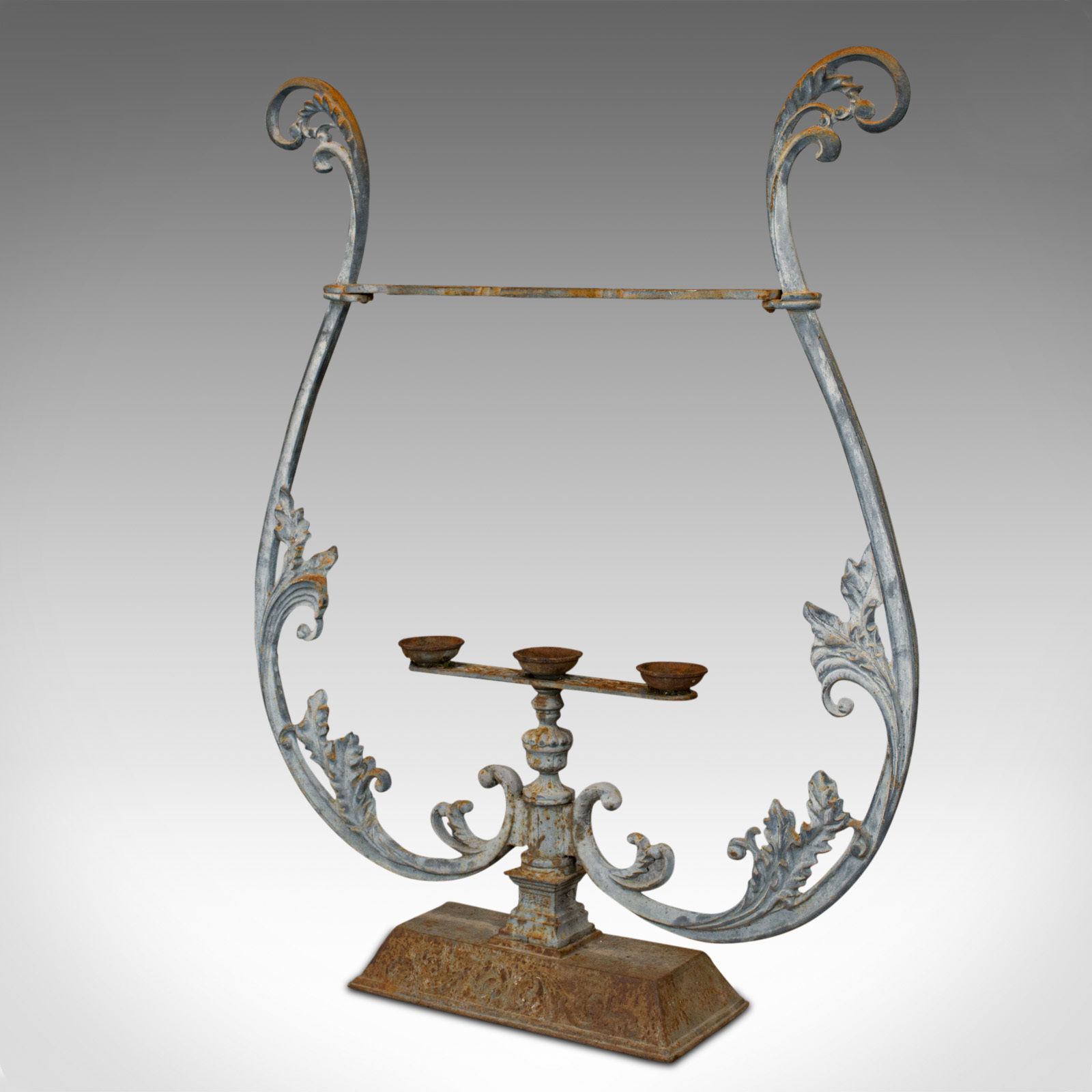 Vintage Outdoor Stand, French, Cast Iron, Planter, Stick, Art Nouveau, C.1950 photo for sale