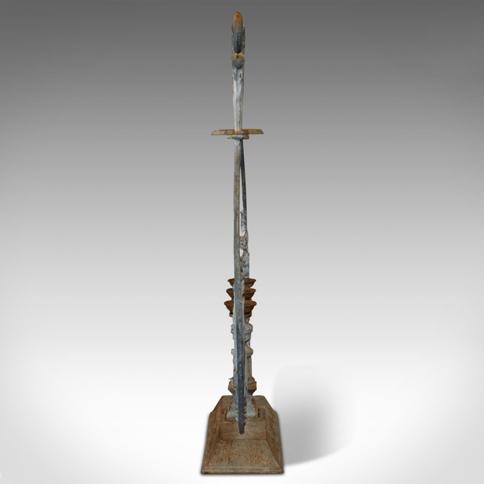 Vintage Outdoor Stand, French, Cast Iron, Planter, Stick, Art Nouveau, C.1950 photo 795.0