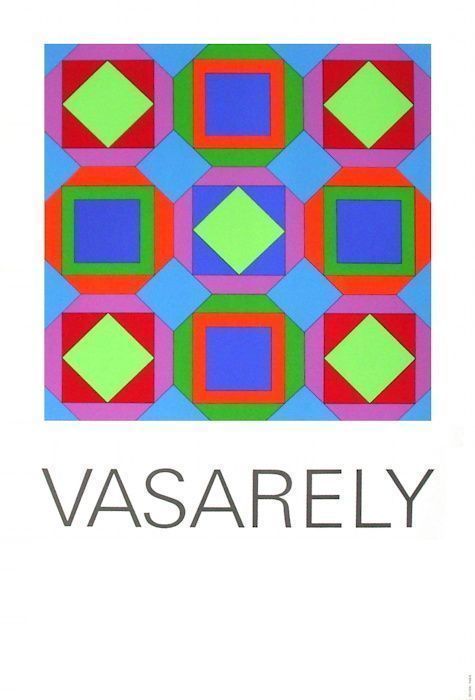 Vasarely Victor   Screenprint Poster Before The Letter   Art Basel 1982