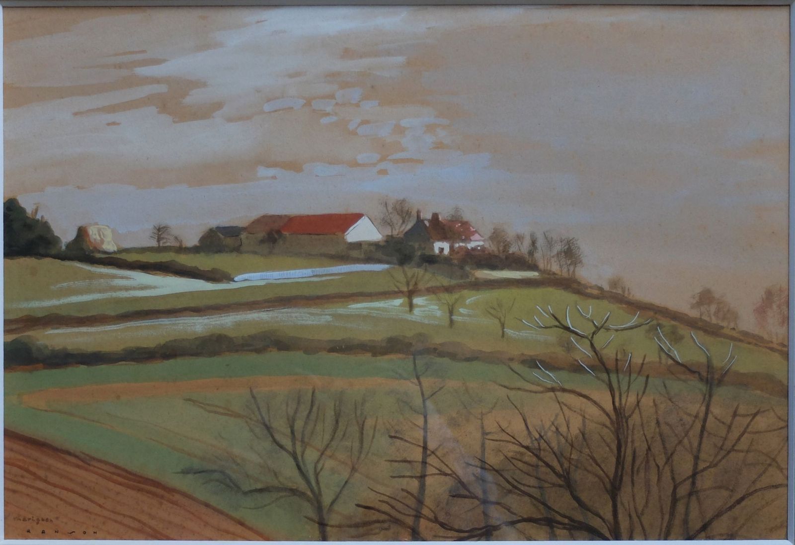 Ranson René Gontran (1891 1977)   Watercolor   Hameau De Marignon In Montluçon 03 Allier