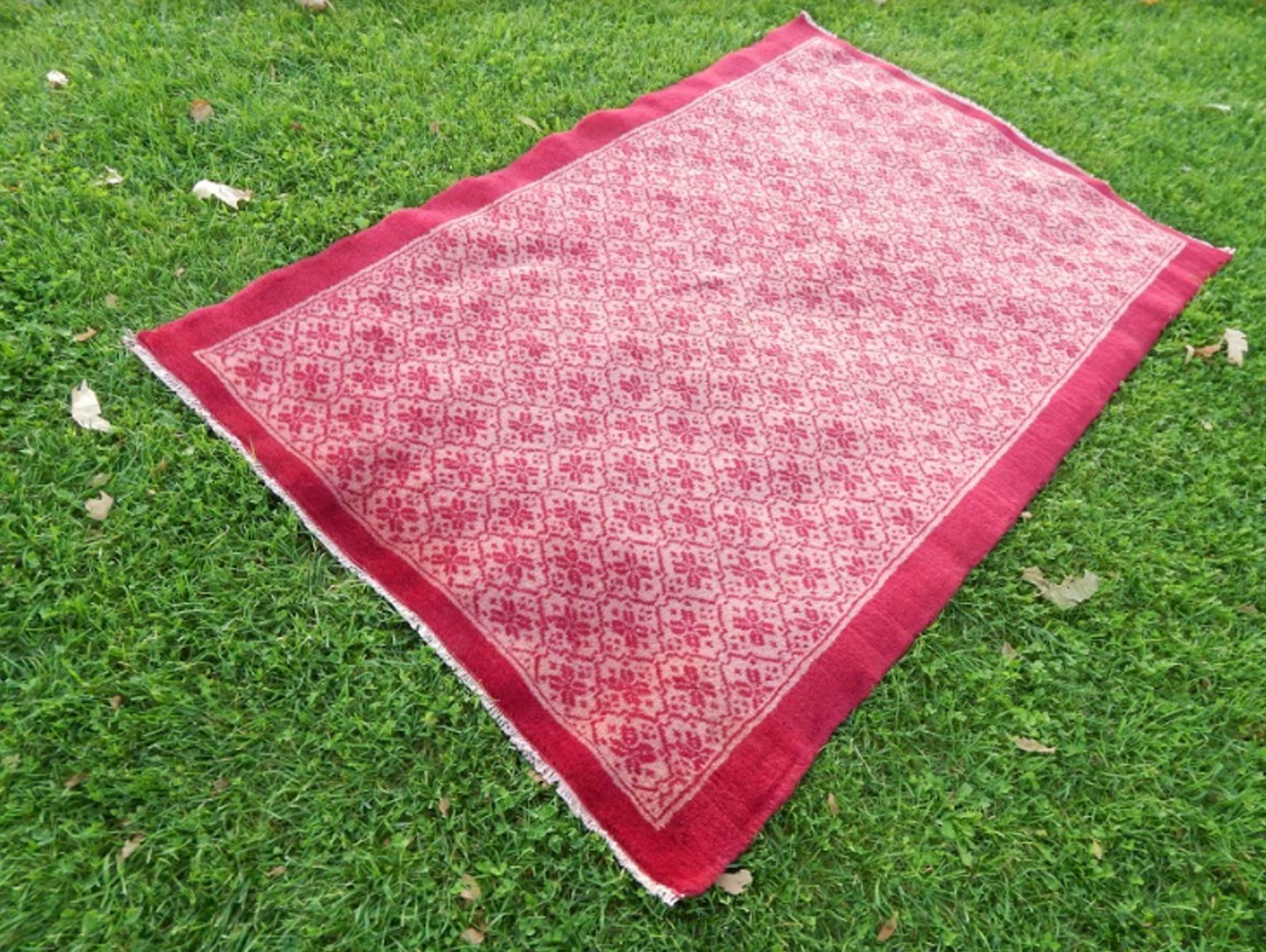 Vintage Tribal Nomadic Tulu Moroccan Style Rug 3′10″ × 5′11″ photo Textiles
