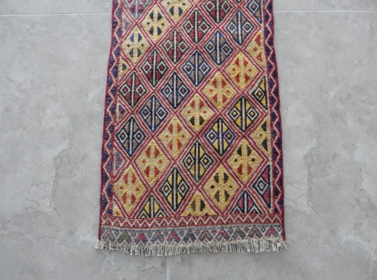 Vintage Turkish Yastik Petite Rug Hand Knotted Faded Mat 1′5″ × 2′10″ photo Textiles
