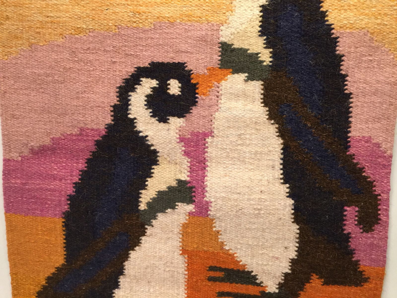 Signed Swedish Flat Weave Rug / Wall Hanging By Textile Artist Ingegerd Silow photo for sale